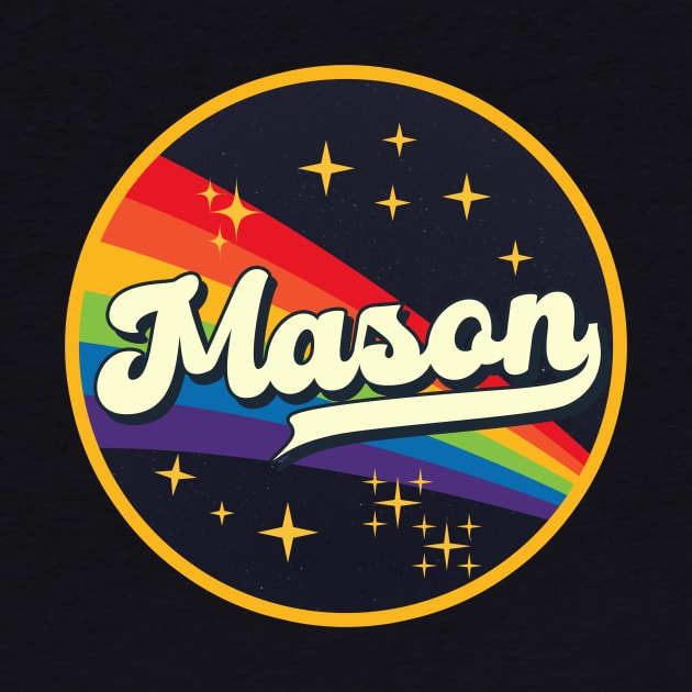 Mason // Rainbow In Space Vintage Style by LMW Art